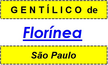 Gentílico da Cidade Florínea