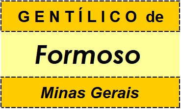 Gentílico da Cidade Formoso