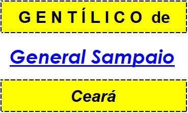 Gentílico da Cidade General Sampaio