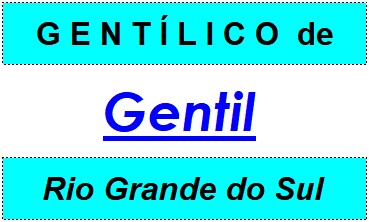 Gentílico da Cidade Gentil