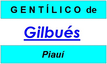 Gentílico da Cidade Gilbués