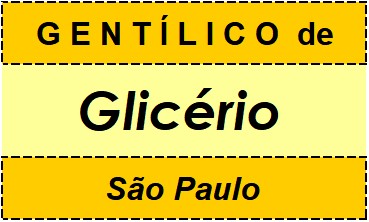 Gentílico da Cidade Glicério