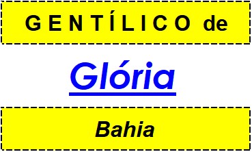 Gentílico da Cidade Glória