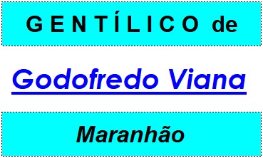 Gentílico da Cidade Godofredo Viana