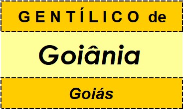 Gentílico da Cidade Goiânia