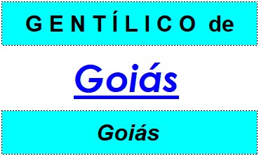 Gentílico da Cidade Goiás