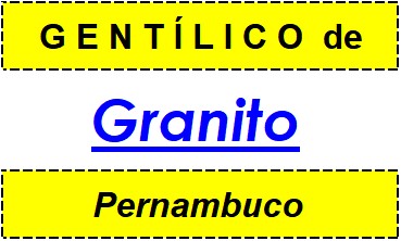 Gentílico da Cidade Granito