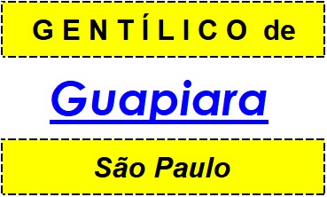 Gentílico da Cidade Guapiara