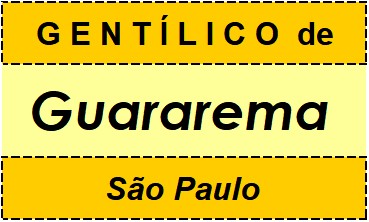 Gentílico da Cidade Guararema