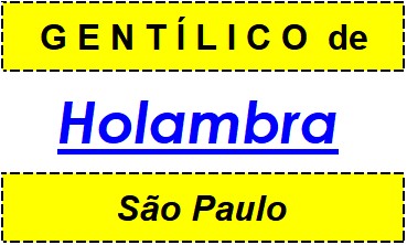 Gentílico da Cidade Holambra