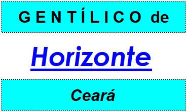 Gentílico da Cidade Horizonte