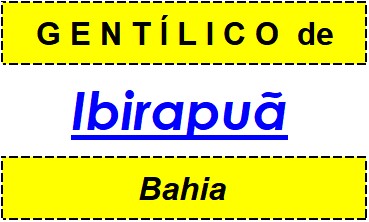 Gentílico da Cidade Ibirapuã