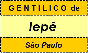 Gentílico da Cidade Iepê