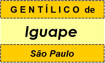 Gentílico da Cidade Iguape