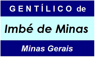 Gentílico da Cidade Imbé de Minas