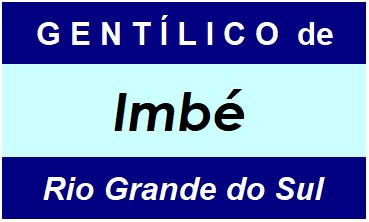 Gentílico da Cidade Imbé