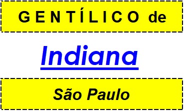 Gentílico da Cidade Indiana