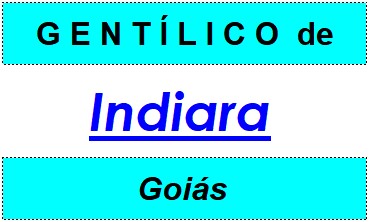 Gentílico da Cidade Indiara