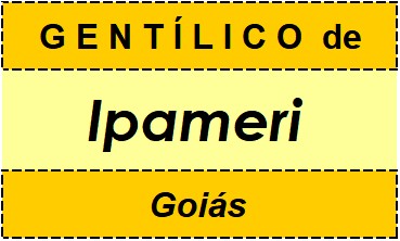 Gentílico da Cidade Ipameri