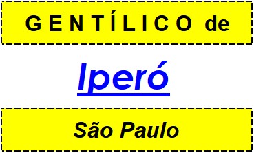 Gentílico da Cidade Iperó