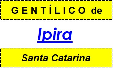 Gentílico da Cidade Ipira