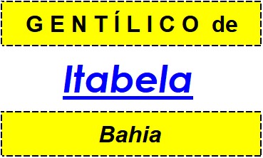 Gentílico da Cidade Itabela