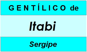 Gentílico da Cidade Itabi