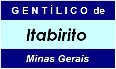 Gentílico da Cidade Itabirito