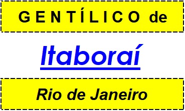 Gentílico da Cidade Itaboraí