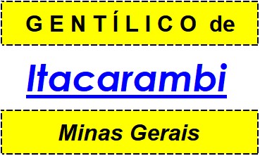 Gentílico da Cidade Itacarambi