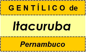 Gentílico da Cidade Itacuruba