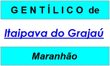 Gentílico da Cidade Itaipava do Grajaú