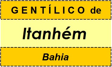 Gentílico da Cidade Itanhém