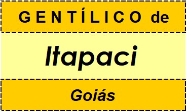 Gentílico da Cidade Itapaci