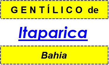 Gentílico da Cidade Itaparica