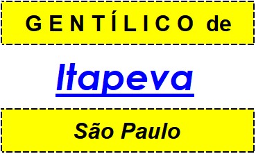 Gentílico da Cidade Itapeva