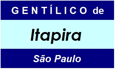 Gentílico da Cidade Itapira