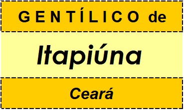 Gentílico da Cidade Itapiúna