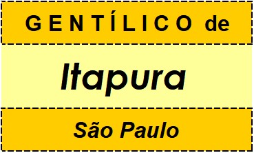 Gentílico da Cidade Itapura