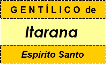 Gentílico da Cidade Itarana