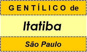 Gentílico da Cidade Itatiba