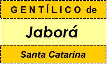 Gentílico da Cidade Jaborá