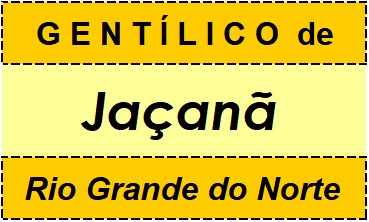 Gentílico da Cidade Jaçanã