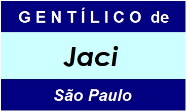 Gentílico da Cidade Jaci