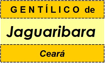 Gentílico da Cidade Jaguaribara