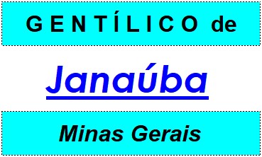 Gentílico da Cidade Janaúba