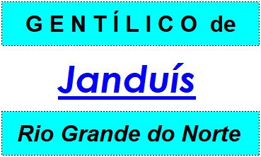 Gentílico da Cidade Janduís