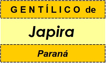 Gentílico da Cidade Japira