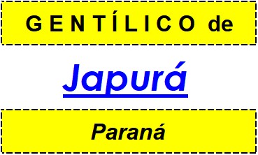 Gentílico da Cidade Japurá