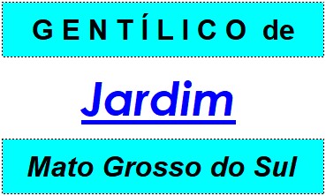 Gentílico da Cidade Jardim